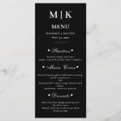 Elegant Bruiloft Menu Kaarten (Voorkant)