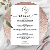 Elegant Bruiloft Menu Moderne Kalligrafie Kaart