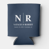 Elegant Bruiloft Monogram Bruid Groom Initialen Blikjeskoeler (Voorkant)