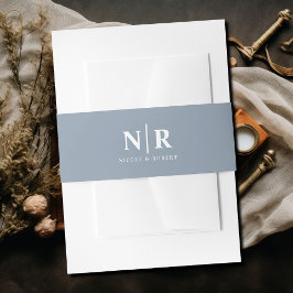 Elegant Bruiloft Monogram Gepersonaliseerd Uitnodigingen Wikkel