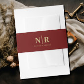 Elegant Bruiloft Monogram Gepersonaliseerd Uitnodigingen Wikkel