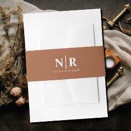 Elegant Bruiloft Monogram Gepersonaliseerd Uitnodigingen Wikkel