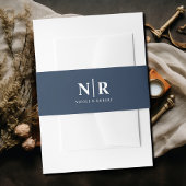 Elegant Bruiloft Monogram Gepersonaliseerd Uitnodigingen Wikkel