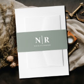 Elegant Bruiloft Monogram Gepersonaliseerd Uitnodigingen Wikkel