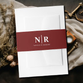 Elegant Bruiloft Monogram Gepersonaliseerd Uitnodigingen Wikkel