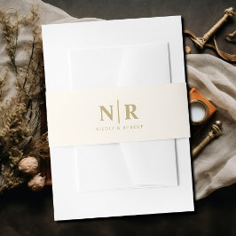 Elegant Bruiloft Monogram Gepersonaliseerd Uitnodigingen Wikkel