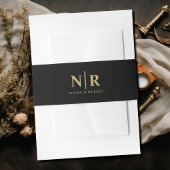 Elegant Bruiloft Monogram Gepersonaliseerd Uitnodigingen Wikkel