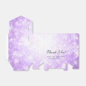 Elegant Bruiloft Monogram Paarse Winter Wonderland Bedankdoosjes (Uitgevouwen)