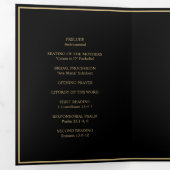 Elegant Bruiloft Monogram Tri-Fold Bruiloft Progra Drieluik Wenskaart (Binnenzijde eerst)