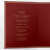 Elegant Bruiloft Monogram Tri-Fold Bruiloft Progra Drieluik Wenskaart (Binnenzijde eerst)