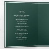 Elegant Bruiloft Monogram Tri-Fold Bruiloft Progra Drieluik Wenskaart (Binnenzijde eerst)