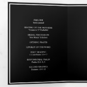 Elegant Bruiloft Monogram Tri-Fold Bruiloft Progra Drieluik Wenskaart (Binnenzijde eerst)