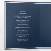 Elegant Bruiloft Monogram Tri-Fold Bruiloft Progra Drieluik Wenskaart (Binnenzijde eerst)