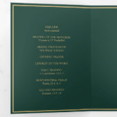 Elegant Bruiloft Monogram Tri-Fold Bruiloft Progra Drieluik Wenskaart (Binnenzijde eerst)