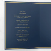 Elegant Bruiloft Monogram Tri-Fold Bruiloft Progra Drieluik Wenskaart (Binnenzijde eerst)