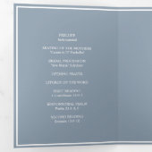 Elegant Bruiloft Monogram Tri-Fold Bruiloft Progra Drieluik Wenskaart (Binnenzijde eerst)