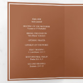 Elegant Bruiloft Monogram Tri-Fold Bruiloft Progra Drieluik Wenskaart (Binnenzijde eerst)