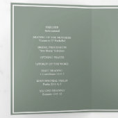 Elegant Bruiloft Monogram Tri-Fold Bruiloft Progra Drieluik Wenskaart (Binnenzijde eerst)