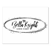 Elegant Bruiloft of Sieraden Bedrijf Logo Custom Rubberstempel (Afrduk)