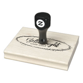 Elegant Bruiloft of Sieraden Bedrijf Logo Custom Rubberstempel