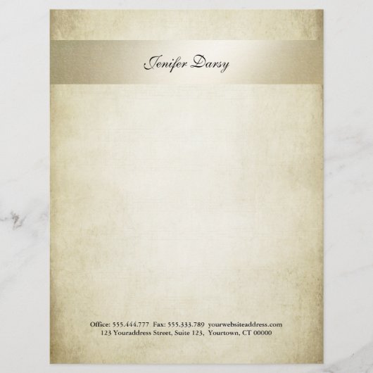  elegant bruiloft oud papier voor gouden strippen custom briefhoofd (Voorkant)