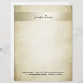  elegant bruiloft oud papier voor gouden strippen custom briefhoofd (Voorkant / Achterkant)