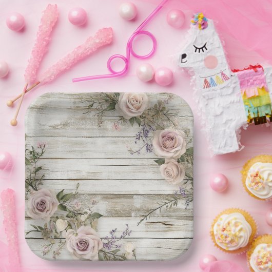 Elegant Bruiloft Papieren Bord (Feest)