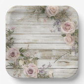 Elegant Bruiloft Papieren Bord (Voorkant)