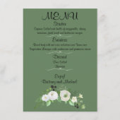 Elegant bruiloft platte menu (Voorkant)