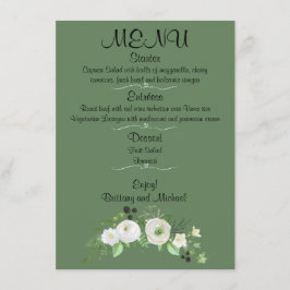Elegant bruiloft platte menu