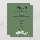 Elegant bruiloft platte menu (Voorkant / Achterkant)