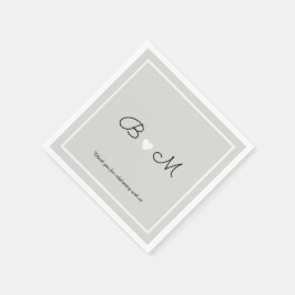 elegant bruiloft receptie grijs servetten