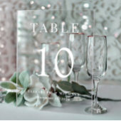 Elegant Bruiloft Receptie Tafelnummer Acryl Bord