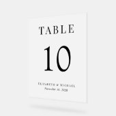 Elegant Bruiloft Receptie Tafelnummer Frosted Acryl Bord (Hoek)