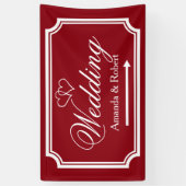 Elegant bruiloft receptiegangbord spandoek (Verticaal)