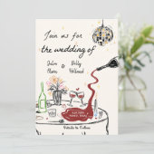 Elegant bruiloft repetitie diner kaart (Staand voorkant)