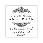 Elegant Bruiloft Retouradres Zelfinktende Stempel (Design)