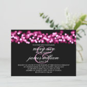 Elegant Bruiloft Roze Hollywood Glam Kaart (Staand voorkant)