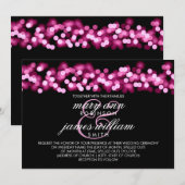 Elegant Bruiloft Roze Hollywood Glam Kaart (Voorkant / Achterkant)