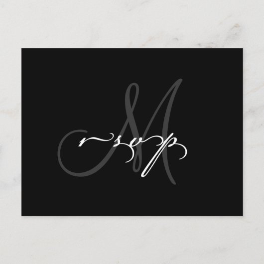 Elegant bruiloft RSVP Briefkaart (Voorkant)