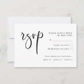 Elegant bruiloft RSVP met maaltijdkeuze (Voorkant)