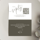 Elegant Bruiloft RSVP QR Code Eenvoudig Script