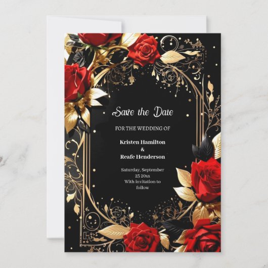 Elegant Bruiloft Save the Date Kaart (Voorkant)