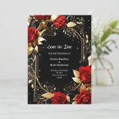 Elegant Bruiloft Save the Date Kaart (Staand voorkant)