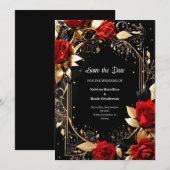 Elegant Bruiloft Save the Date Kaart (Voorkant / Achterkant)