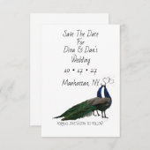 Elegant Bruiloft Save the Date Kaart (Voorkant / Achterkant)