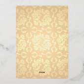 Elegant bruiloft silhouet Save the Date Folie Uitnodiging (Achterkant)