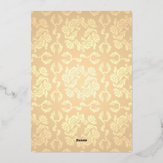 Elegant bruiloft silhouet Save the Date Folie Uitnodiging (Achterkant)