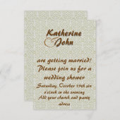 Elegant bruiloft-uitnodiging kaart (Voorkant / Achterkant)