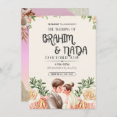 "Elegant bruiloft uitnodiging ontwerp (Voorkant / Achterkant)